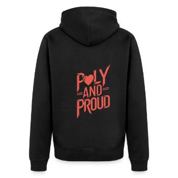 Communauté polyamoureuse Parentalité polyamoureuse - Veste à capuche bio Premium Unisexe - noir - Dos - Nico (187cm)