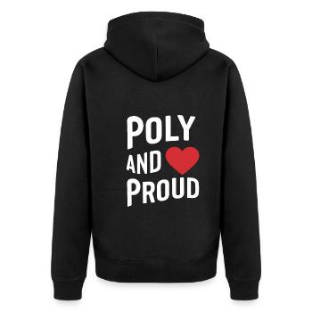Communauté polyamoureuse Parentalité polyamoureuse - Veste à capuche bio Premium Unisexe - noir - Dos - Nico (187cm)