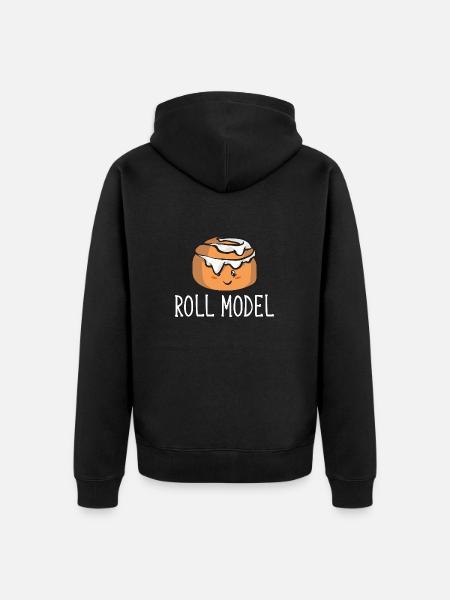 Cinnamon roll - Unisex Premium Organic Zip Hoodie - black