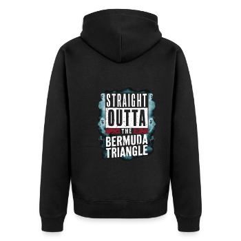 Mysterious disappearances in the Bermuda Triangle - Unisex Premium Organic Zip Hoodie - black - Back - Nico (187cm)