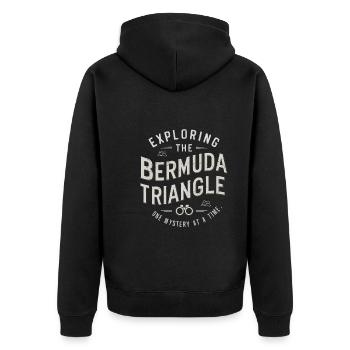 Mysterious disappearances in the Bermuda Triangle - Unisex Premium Organic Zip Hoodie - black - Back - Nico (187cm)