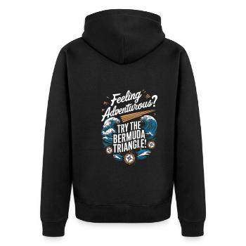 Mysterious disappearances in the Bermuda Triangle - Unisex Premium Organic Zip Hoodie - black - Back - Nico (187cm)