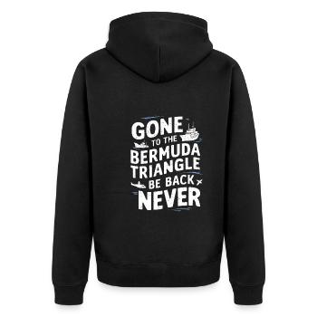 Mysterious disappearances in the Bermuda Triangle - Unisex Premium Organic Zip Hoodie - black - Back - Nico (187cm)