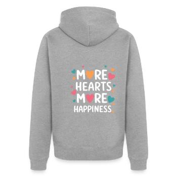 Communauté polyamoureuse Parentalité polyamoureuse - Veste à capuche bio Premium Unisexe - gris chiné - Dos - Nico (187cm)