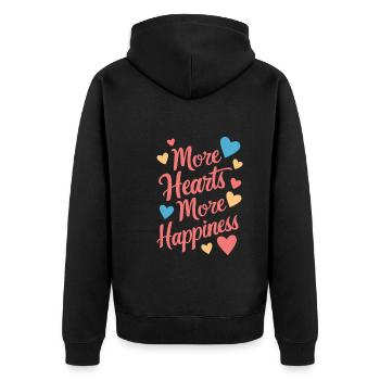 Communauté polyamoureuse Parentalité polyamoureuse - Veste à capuche bio Premium Unisexe - noir - Dos - Nico (187cm)