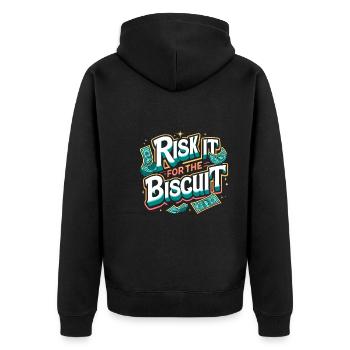Börsenhändler, Forex-händler, Anlegerhandel - Unisex Premium Bio Zip Hoodie - Schwarz - Hinten - Nico (187cm)