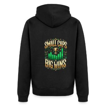 Börsenhändler, Forex-händler, Anlegerhandel - Unisex Premium Bio Zip Hoodie - Schwarz - Hinten - Nico (187cm)