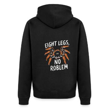Pet Spider, Tarantula, Spider Lover - Unisex Premium Organic Zip Hoodie - black - Back - Nico (187cm)