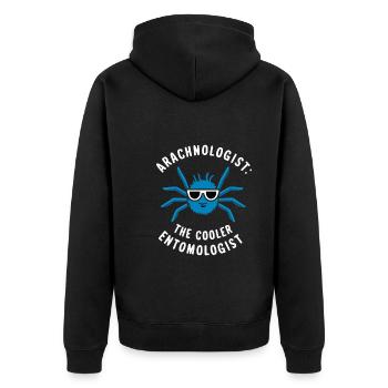 Pet Spider, Tarantula, Spider Lover - Unisex Premium Organic Zip Hoodie - black - Back - Nico (187cm)