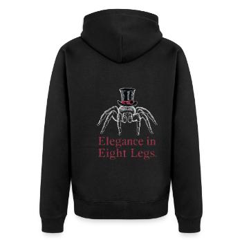 Pet Spider, Tarantula, Spider Lover - Unisex Premium Organic Zip Hoodie - black - Back - Nico (187cm)