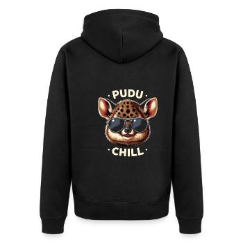 Niedlicher Pudu-hirsch Südamerika Cartoon-hirsch - Unisex Premium Bio Zip Hoodie - Schwarz - Hinten - Nico (187cm)