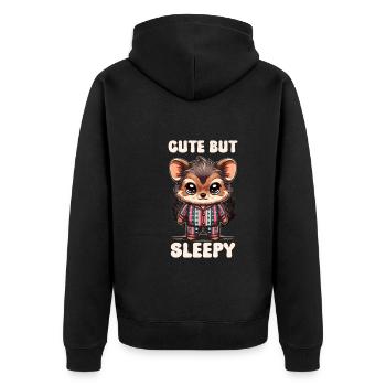 Niedlicher Pudu-hirsch Südamerika Cartoon-hirsch - Unisex Premium Bio Zip Hoodie - Schwarz - Hinten - Nico (187cm)