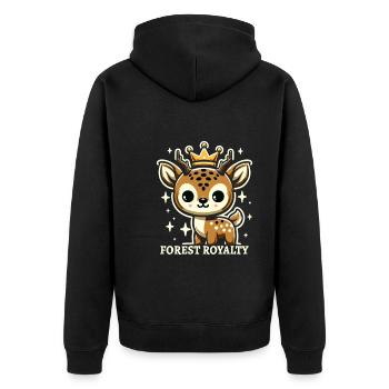 Niedlicher Pudu-hirsch Südamerika Cartoon-hirsch - Unisex Premium Bio Zip Hoodie - Schwarz - Hinten - Nico (187cm)