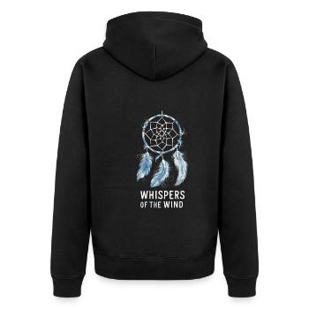 Dream Catcher Bohemian Spiritual Dreamcatcher - Unisex Premium Bio Zip Hoodie - Schwarz - Hinten - Nico (187cm)