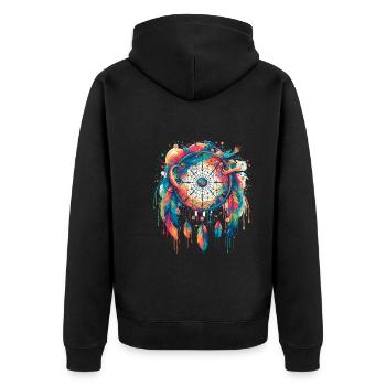 Attrape-rêves Attrape-rêves spirituel bohème - Veste à capuche bio Premium Unisexe - noir - Dos - Nico (187cm)