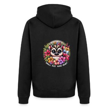 Niedlicher Pudu-hirsch Südamerika Cartoon-hirsch - Unisex Premium Bio Zip Hoodie - Schwarz - Hinten - Nico (187cm)