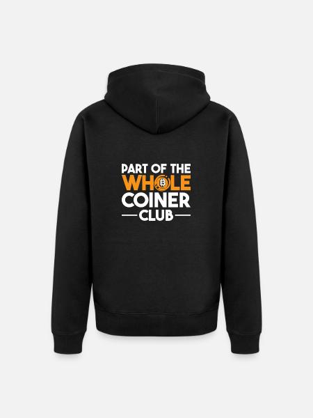 Bitcoin Cryptocurrency BTC Crypto Trader - Unisex Premium Organic Zip Hoodie - black