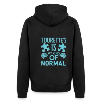 Syndrome de Gilles de la Tourette Conscience Neurodiverse - Veste à capuche bio Premium Unisexe - noir - Dos - Nico (187cm)