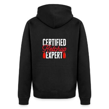 Ketchup Tomato ketchup - Unisex Premium Organic Zip Hoodie - black - Back - Nico (187cm)