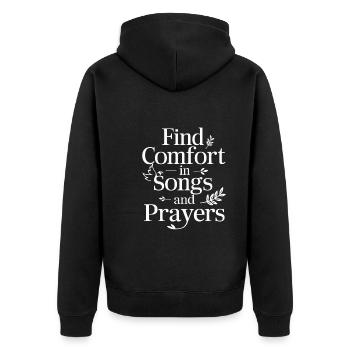Chormusik Religiöser Gesang Glaubensbasierte Musik - Unisex Premium Bio Zip Hoodie - Schwarz - Hinten - Nico (187cm)