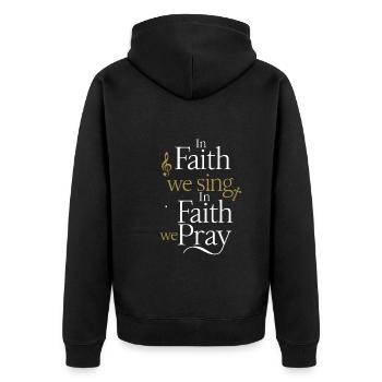 Chormusik Religiöser Gesang Glaubensbasierte Musik - Unisex Premium Bio Zip Hoodie - Schwarz - Hinten - Nico (187cm)