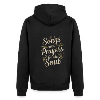 Chormusik Religiöser Gesang Glaubensbasierte Musik - Unisex Premium Bio Zip Hoodie - Schwarz - Hinten - Nico (187cm)