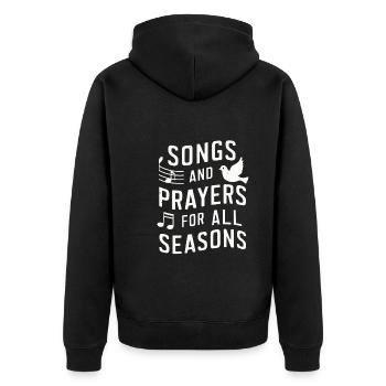 Chormusik Religiöser Gesang Glaubensbasierte Musik - Unisex Premium Bio Zip Hoodie - Schwarz - Hinten - Nico (187cm)