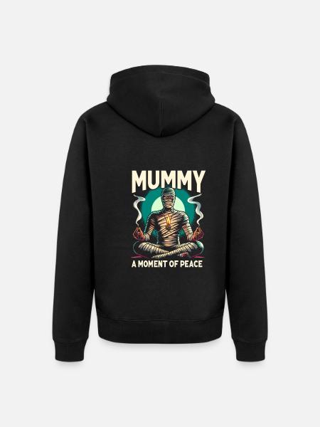 Ghost Monster Meditation, Mindfulness, - Unisex Premium Organic Zip Hoodie - black
