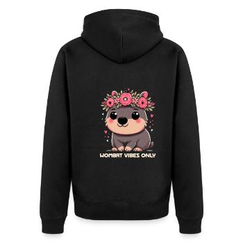 Se sentir Wombat-Tastic aujourd’hui - Wombat drôle - Veste à capuche bio Premium Unisexe - noir - Dos - Nico (187cm)