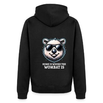Se sentir Wombat-Tastic aujourd’hui - Wombat drôle - Veste à capuche bio Premium Unisexe - noir - Dos - Nico (187cm)