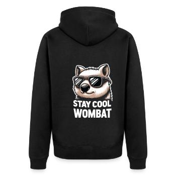 Se sentir Wombat-Tastic aujourd’hui - Wombat drôle - Veste à capuche bio Premium Unisexe - noir - Dos - Nico (187cm)