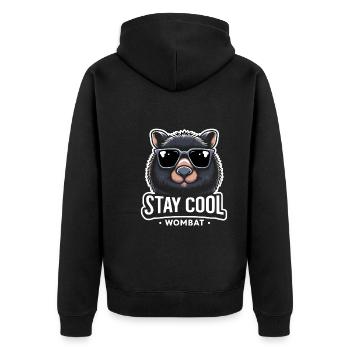 Se sentir Wombat-Tastic aujourd’hui - Wombat drôle - Veste à capuche bio Premium Unisexe - noir - Dos - Nico (187cm)