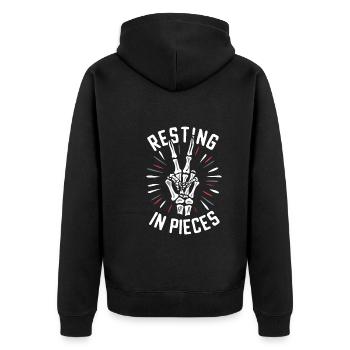 Renouveau de l’emo et mode alternative pour les enfants de la scène - Veste à capuche bio Premium Unisexe - noir - Dos - Nico (187cm)
