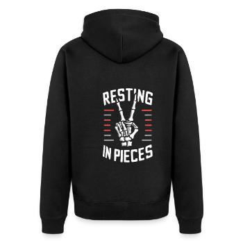 Renouveau de l’emo et mode alternative pour les enfants de la scène - Veste à capuche bio Premium Unisexe - noir - Dos - Nico (187cm)