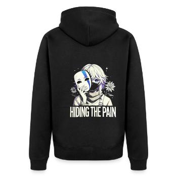 Art de l’anime et esthétique gothique pour la mode alternative - Veste à capuche bio Premium Unisexe - noir - Dos - Nico (187cm)