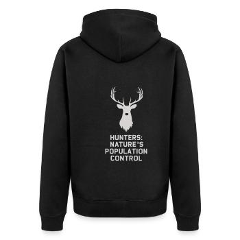 Vivez l’excitation de la chasse au cerf en forêt avec - Veste à capuche bio Premium Unisexe - noir - Dos - Nico (187cm)
