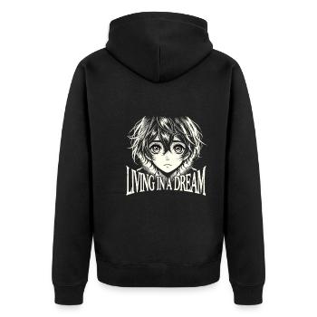 Art de l’anime et esthétique gothique pour la mode alternative - Veste à capuche bio Premium Unisexe - noir - Dos - Nico (187cm)
