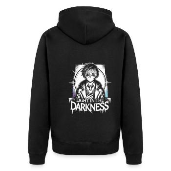 Art de l’anime et esthétique gothique pour la mode alternative - Veste à capuche bio Premium Unisexe - noir - Dos - Nico (187cm)