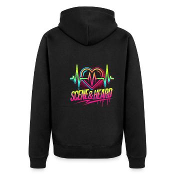 Revival emo et mode alternative pour Scene Kids - Veste à capuche bio Premium Unisexe - noir - Dos - Nico (187cm)