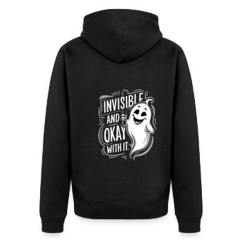 Revival emo et mode alternative pour Scene Kids - Veste à capuche bio Premium Unisexe - noir - Dos - Nico (187cm)