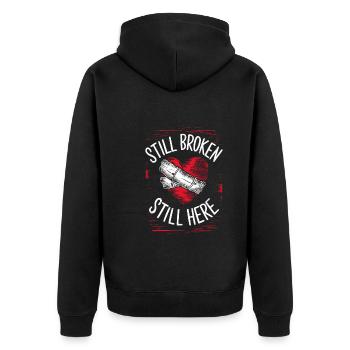 Revival emo et mode alternative pour Scene Kids - Veste à capuche bio Premium Unisexe - noir - Dos - Nico (187cm)