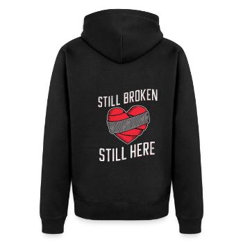 Revival emo et mode alternative pour Scene Kids - Veste à capuche bio Premium Unisexe - noir - Dos - Nico (187cm)