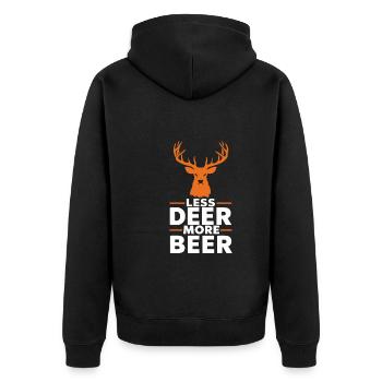 Vivez l’excitation de la chasse au cerf en forêt avec - Veste à capuche bio Premium Unisexe - noir - Dos - Nico (187cm)