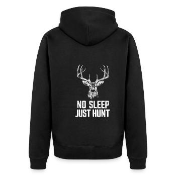 Vivez l’excitation de la chasse au cerf en forêt avec - Veste à capuche bio Premium Unisexe - noir - Dos - Nico (187cm)