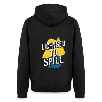 School administrators School staff Caretakers - Unisex Premium Organic Zip Hoodie - black - Back - Nico (187cm)