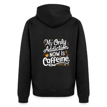 recovery from alcohol dependence sobriety aa - Unisex Premium Organic Zip Hoodie - black - Back - Nico (187cm)