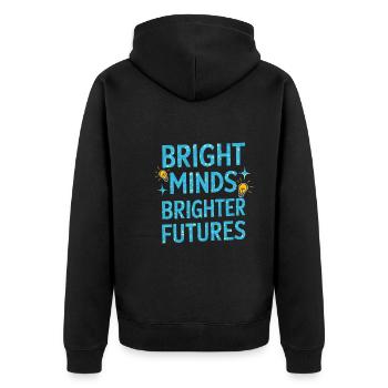 Special Education Teacher "sped Teacher Inclusion" - Unisex Premium Organic Zip Hoodie - black - Back - Nico (187cm)