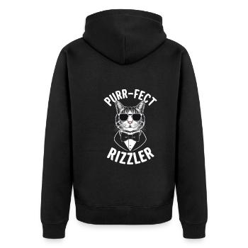 Créneau Rizzler pour les fans d’humour de mèmes - Veste à capuche bio Premium Unisexe - noir - Dos - Nico (187cm)