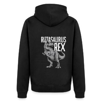 La culture des rizières avec l’art des dinosaures et le T-Rex - Veste à capuche bio Premium Unisexe - noir - Dos - Nico (187cm)