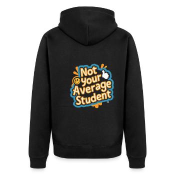 Homeschool Mom Dad Family Life Community Journey - Unisex Premium Bio Zip Hoodie - Schwarz - Hinten - Nico (187cm)